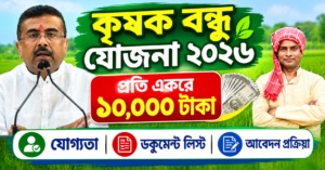 কৃষক বন্ধু যোজনা ২০২৬: প্রতি একরে ১০,০০০ টাকা, যোগ্যতা, ডকুমেন্ট লিস্ট ও আবেদন প্রক্রিয়া